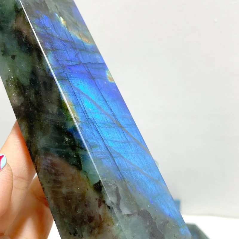 12 Pieces Flash Labradorite Four-Sided Tower - Image 3