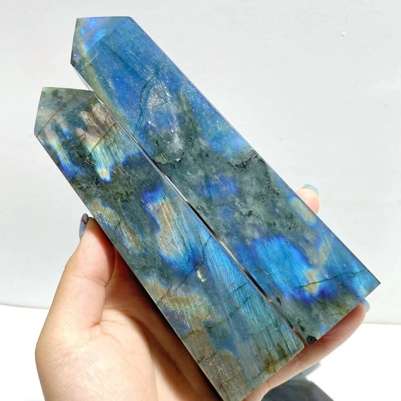12 Pieces Flash Labradorite Four-Sided Tower - Image 5