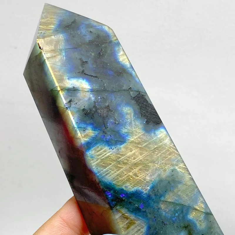 12 Pieces Flash Labradorite Four-Sided Tower - Image 6