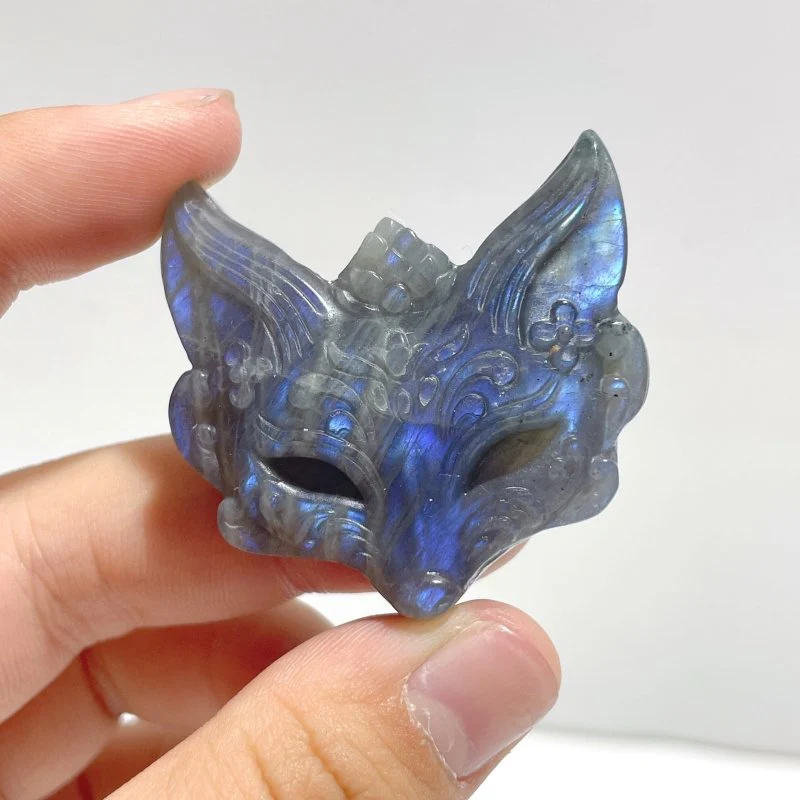 Labradorite Fox Face Carving Wholesale