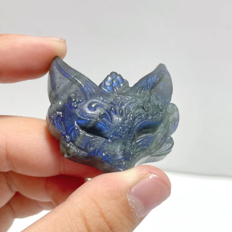 Labradorite Fox Face Carving Wholesale - Image 2