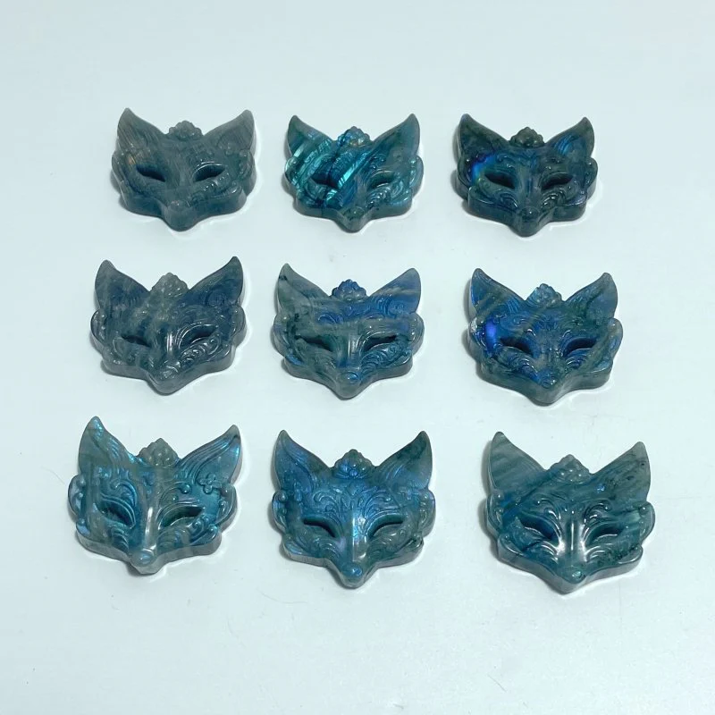 Labradorite Fox Face Carving Wholesale - Image 5