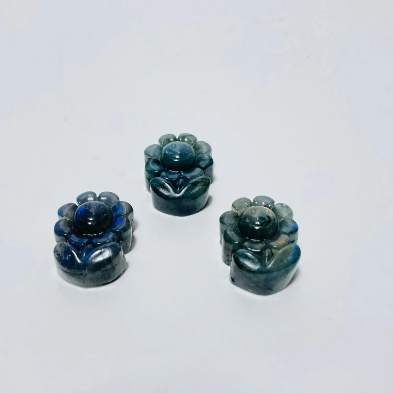 Labradorite Lepidolite Sunflower Crystal Carving Wholesale - Image 2