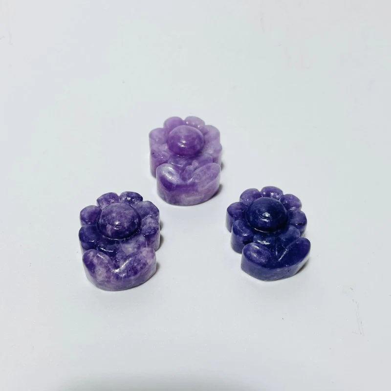 Labradorite Lepidolite Sunflower Crystal Carving Wholesale - Image 3
