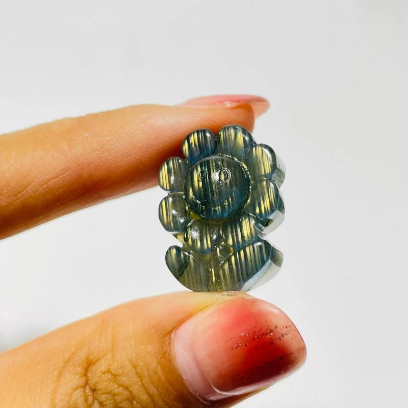 Labradorite Lepidolite Sunflower Crystal Carving Wholesale - Image 5