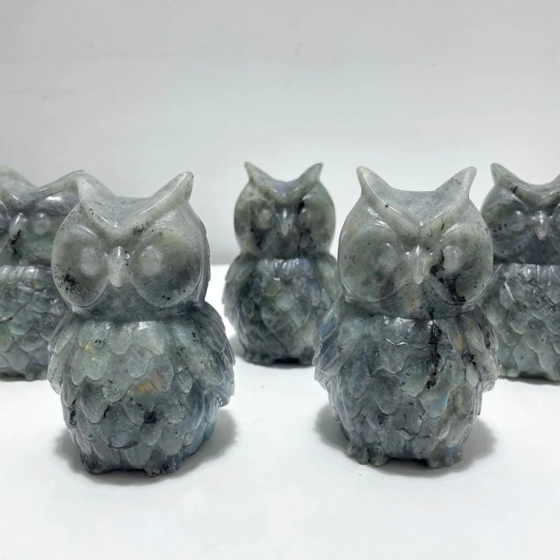 Large Labradorite Owl Carving Wholesale - Image 2