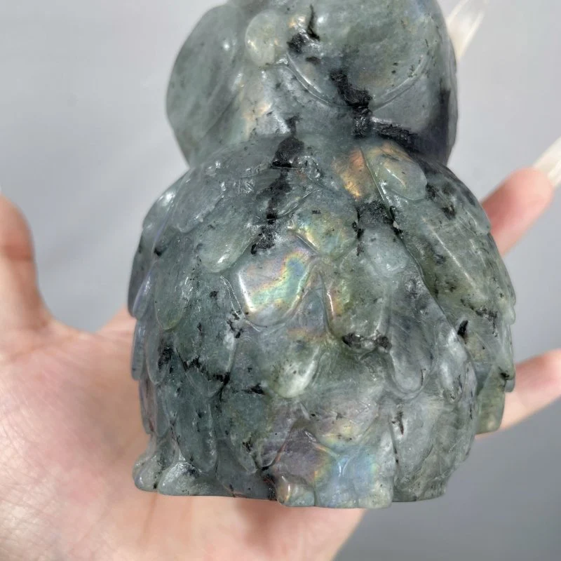 Large Labradorite Owl Carving Wholesale - Image 5