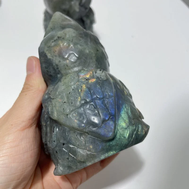 Large Labradorite Owl Carving Wholesale - Image 6