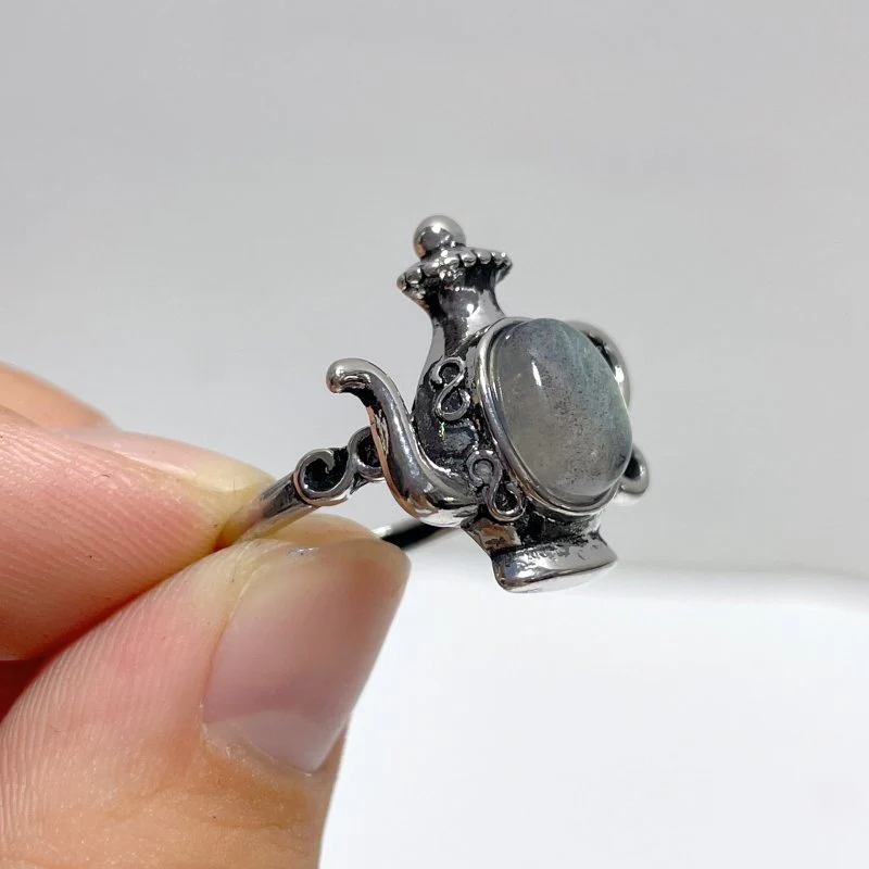 Labradorite Ring Aladdin and the Magic Lamp Shape Wholesale - Image 2