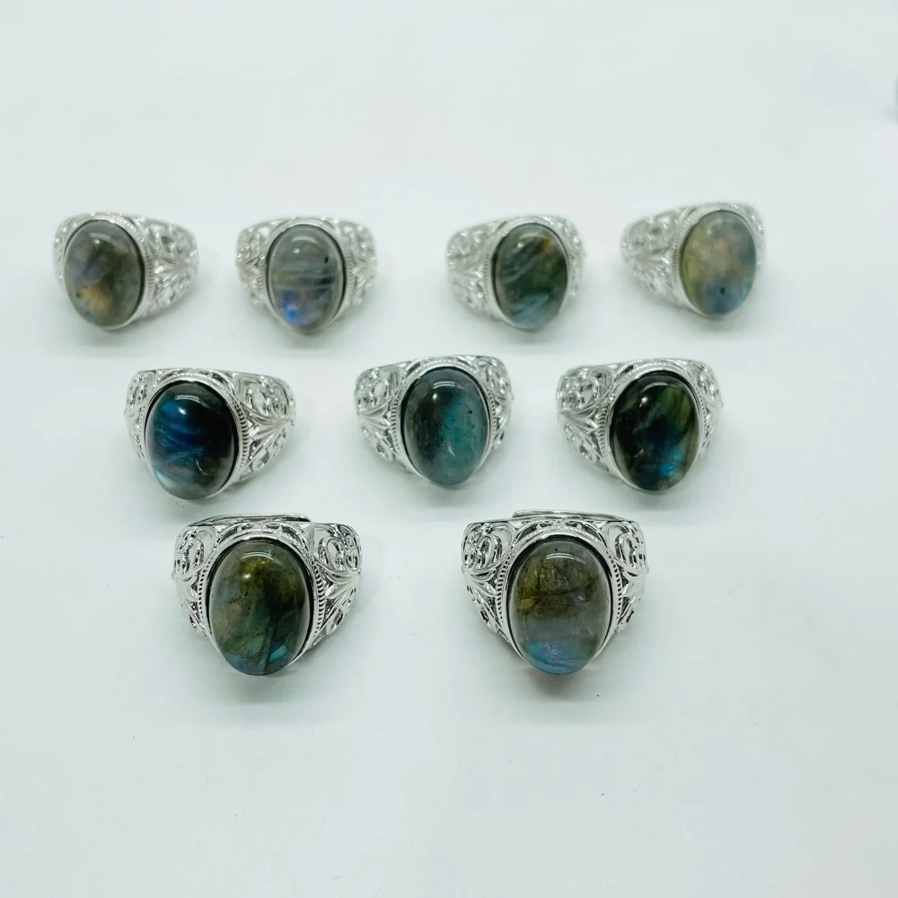 High Quality Labradorite Butterfly Ring Wholesale