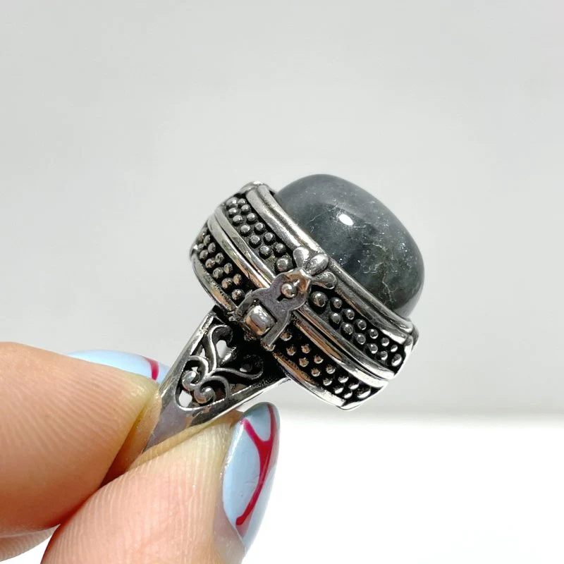 Openable Labradorite Rings With Compartment Wholesale - Image 2