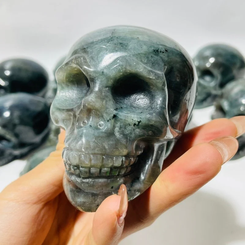 10 Pieces Labradorite Skull Carving - Image 4