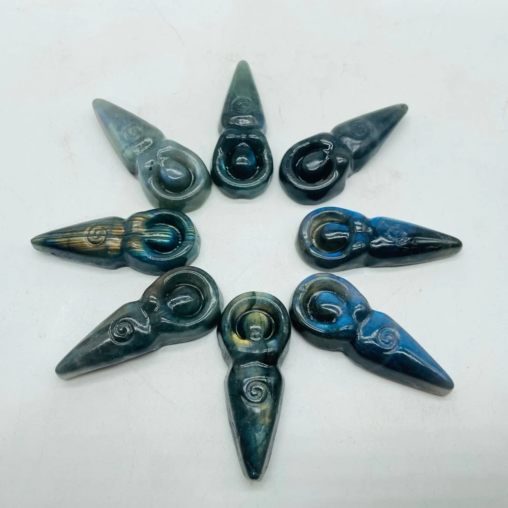 Labradorite Spiral Goddess Carving Wholesale - Image 4
