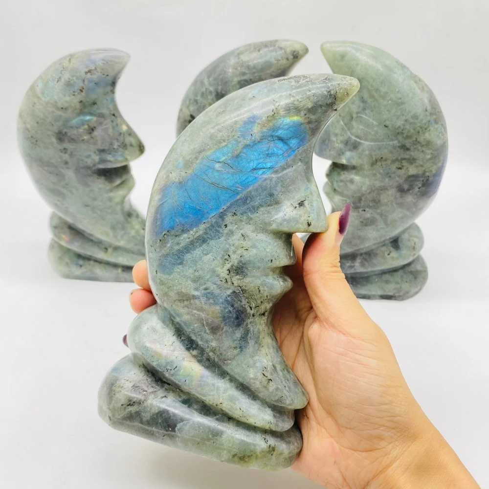 Labradorite Stand Moon Face Wholesale - Image 5