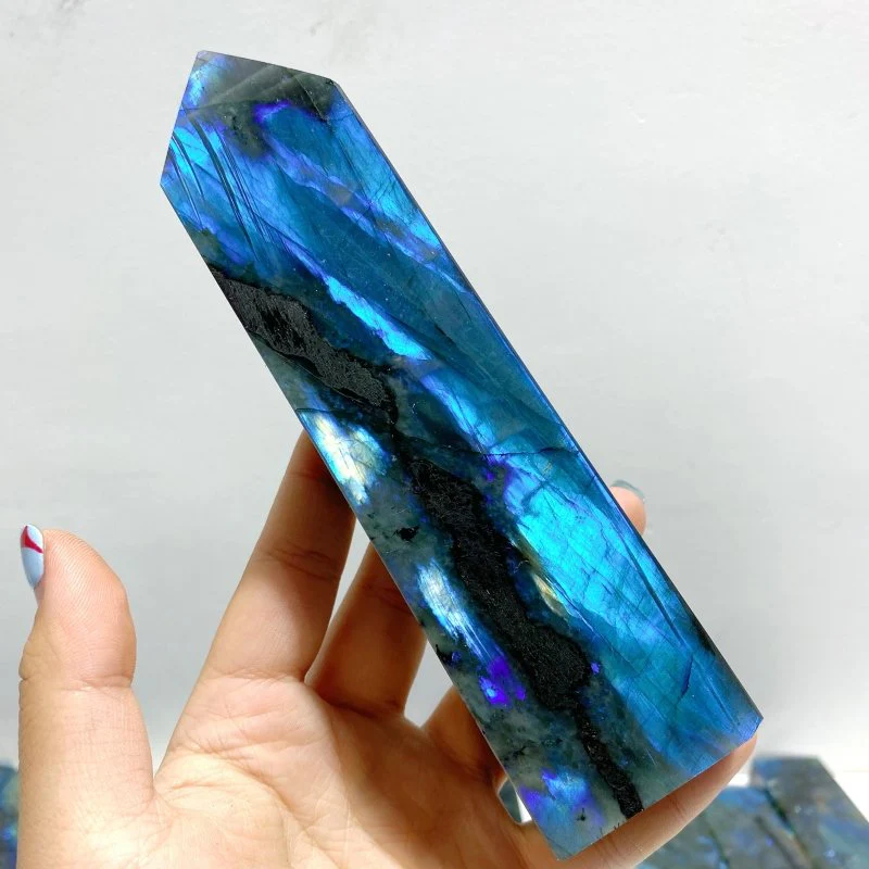 13 Pieces Flash Labradorite Tower Point