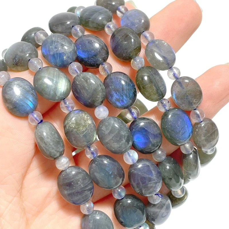 Labradorite Oval Shape Mixed Mini Beads Bracelets Wholesale