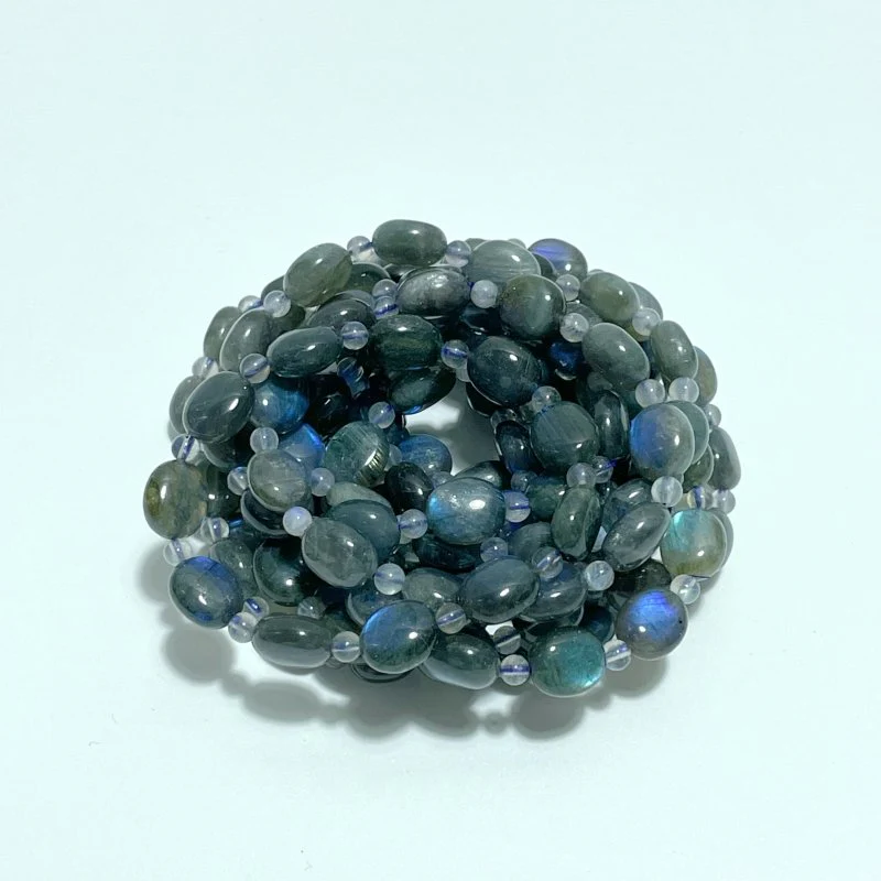 Labradorite Oval Shape Mixed Mini Beads Bracelets Wholesale - Image 2