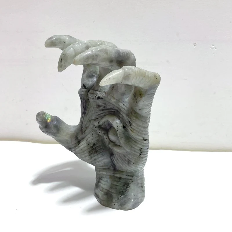 Labradorite Witchcore Demon Hand Carving - Image 2