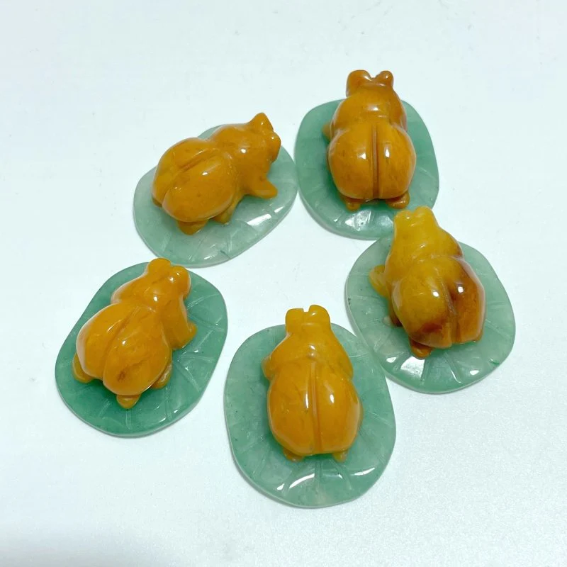 Ladybug On Leaf Mini Carving Wholesale Green Aventurine Chevron Amethyst Tiger Eye - Image 4