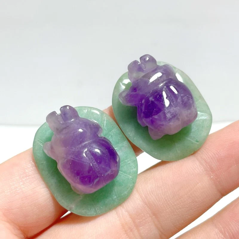Ladybug On Leaf Mini Carving Wholesale Green Aventurine Chevron Amethyst Tiger Eye - Image 9