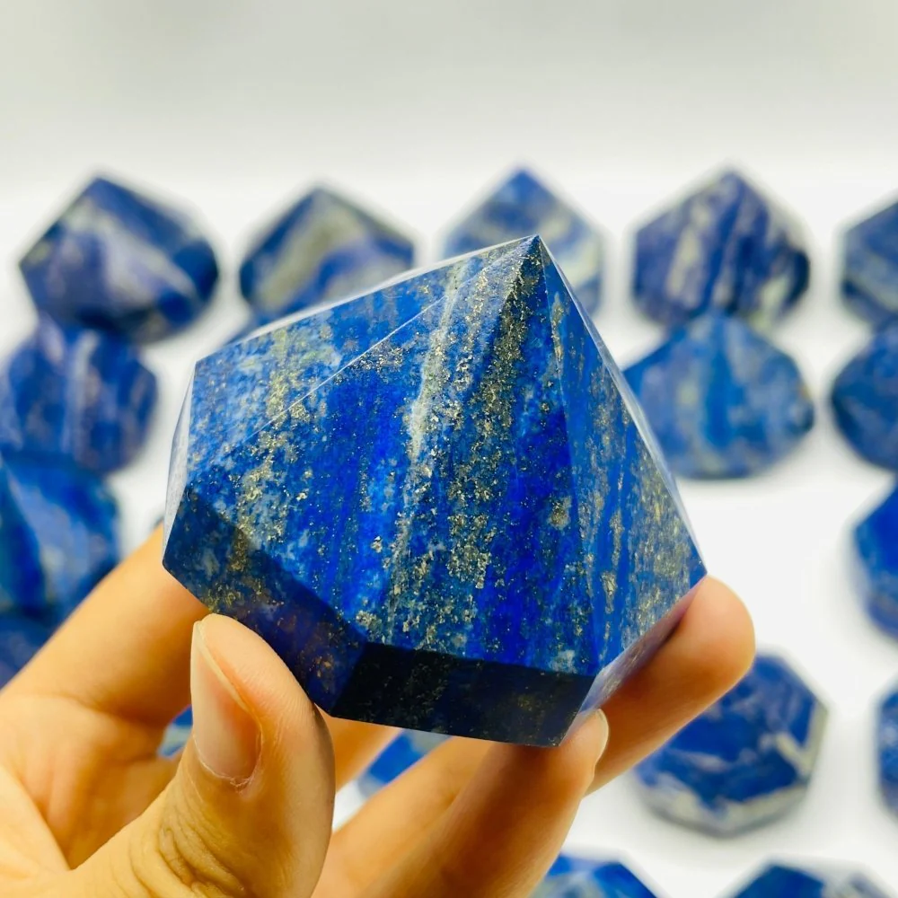 31 Pieces Lapis Lazuli Diamond Shape Carving - Image 2