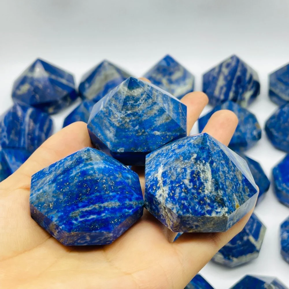 31 Pieces Lapis Lazuli Diamond Shape Carving - Image 7