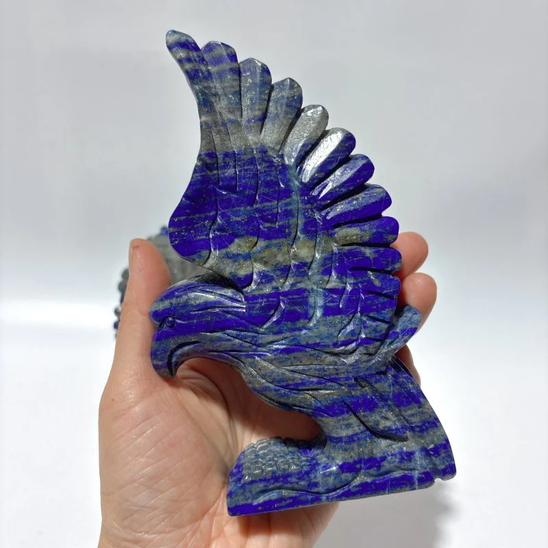 2 Pieces Lapis Lazuli Eagle Carving - Image 4