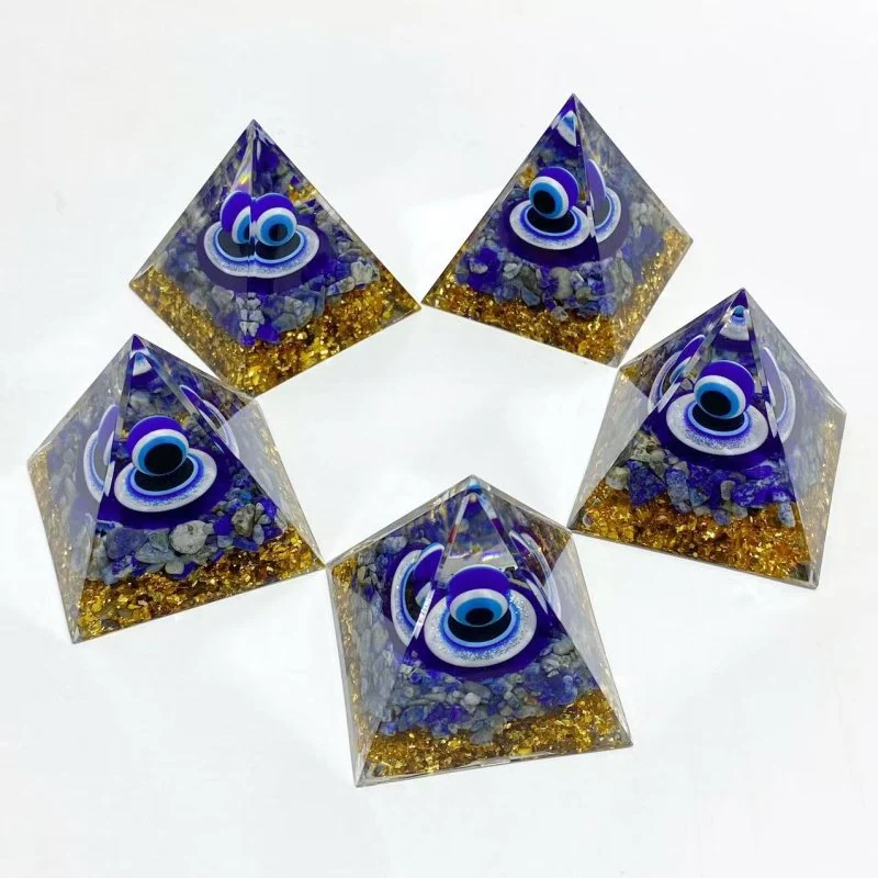 Lapis Lazuli Evil Eye Orgone Pyramid Wholesale - Image 5