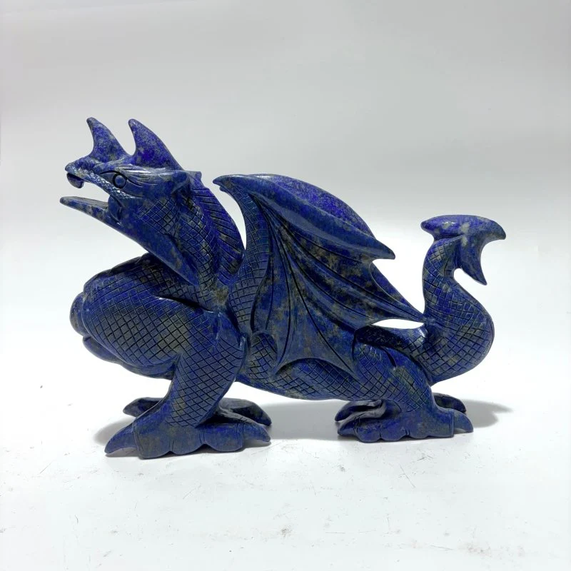 Lapis Lazuli Flying Dragon Crystal Carving - Image 4
