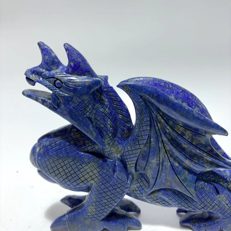 Lapis Lazuli Flying Dragon Crystal Carving - Image 5