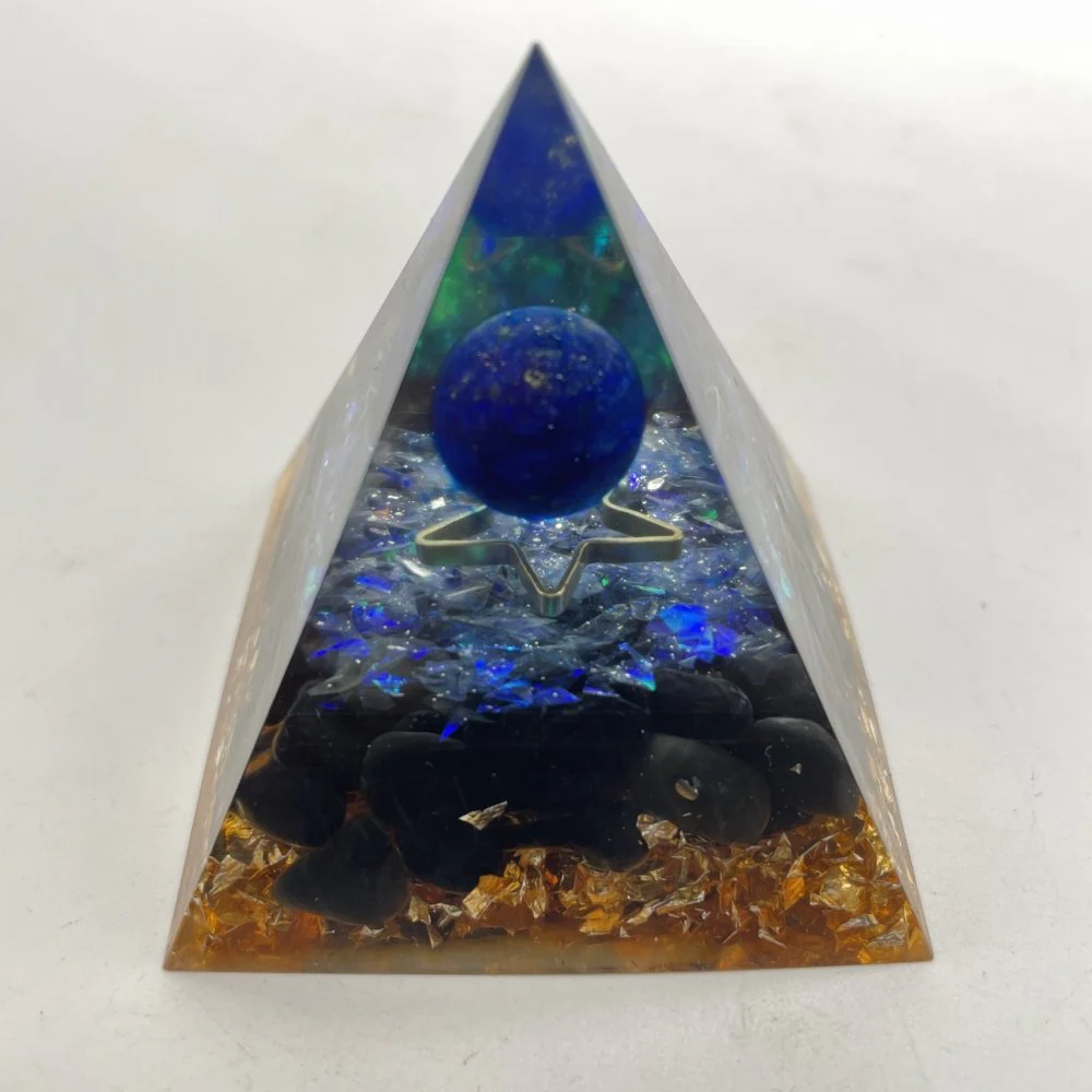 Lapis Lazuli Obsidian Orgone Pyramid Wholesale - Image 2