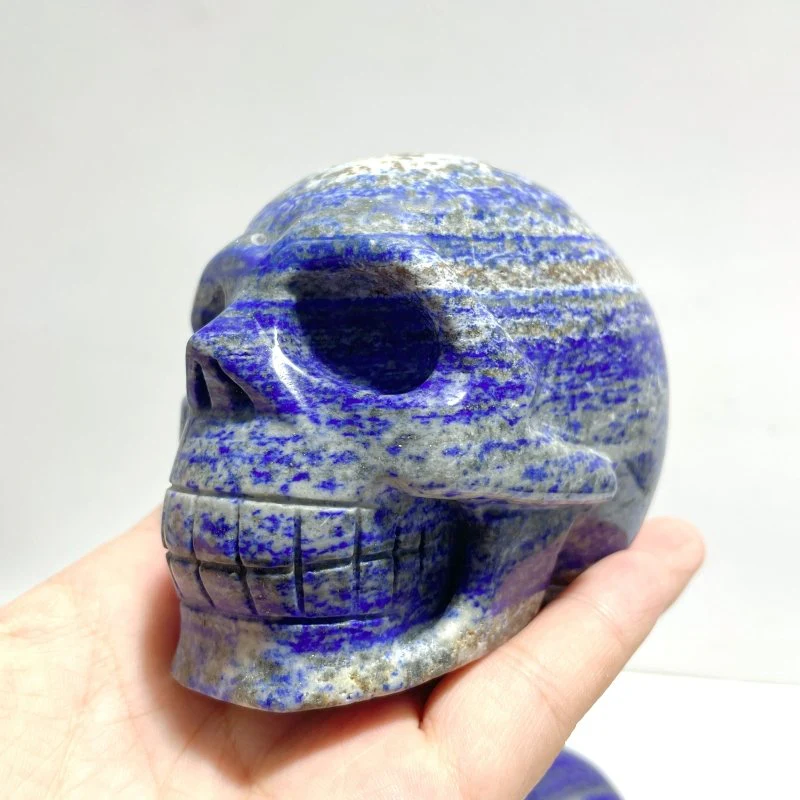 4 Pieces Lapis Lazuli Skull Carving - Image 3