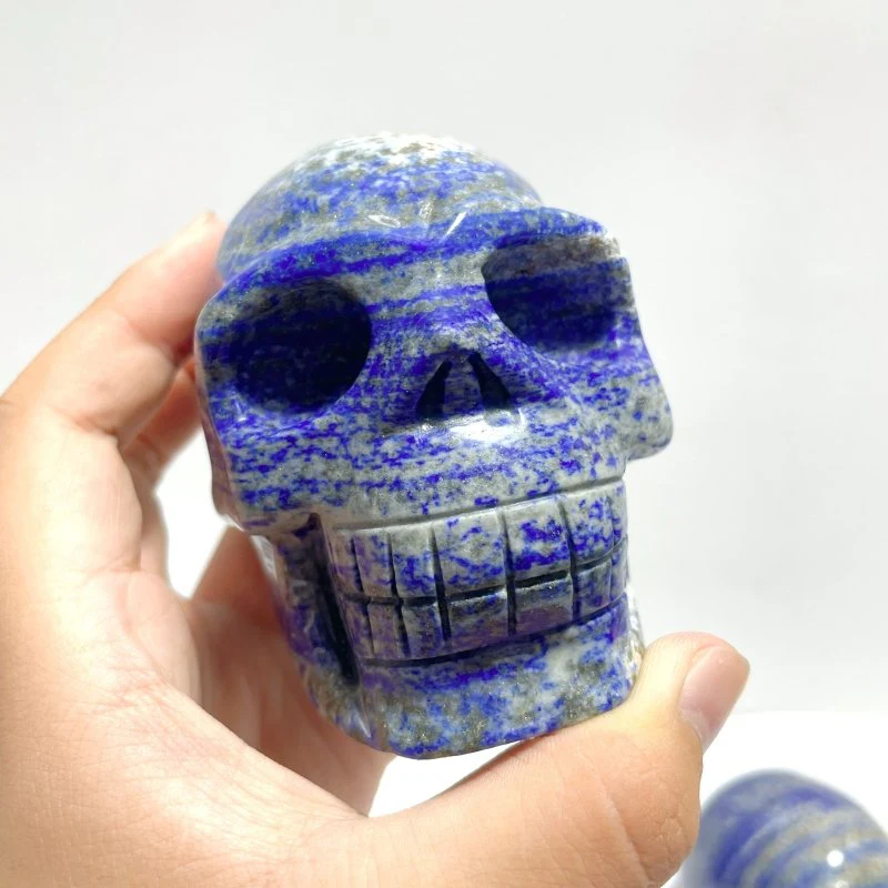 4 Pieces Lapis Lazuli Skull Carving - Image 4
