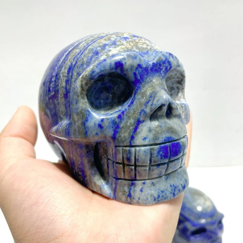 4 Pieces Lapis Lazuli Skull Carving - Image 5