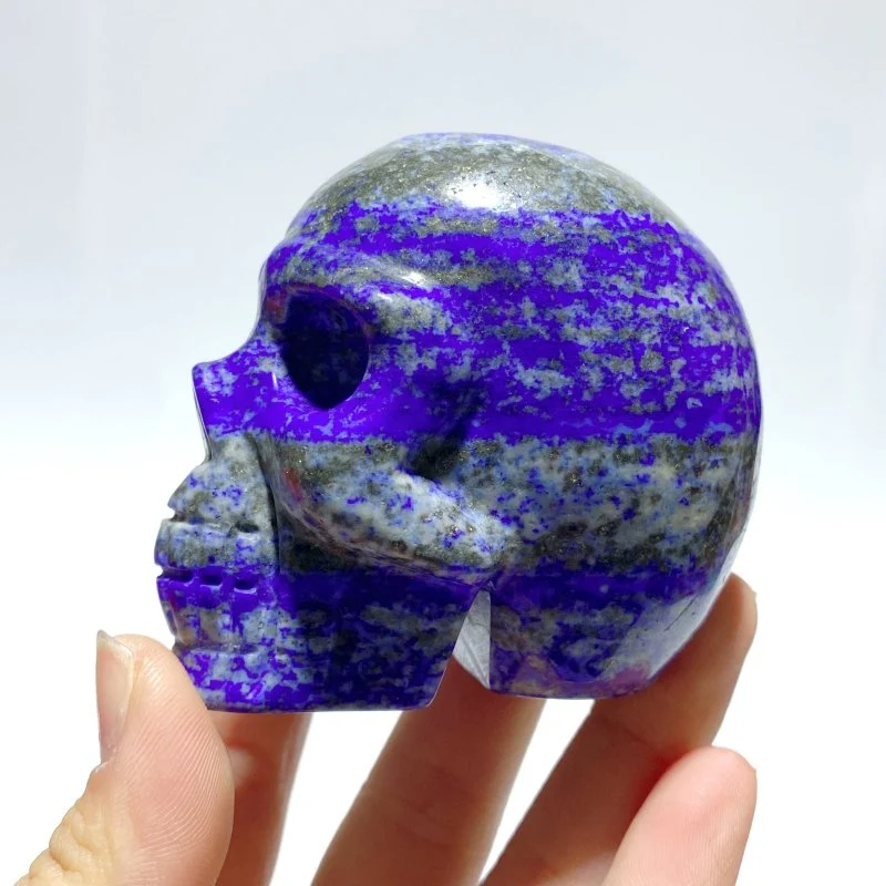 9 Pieces Lapis Lazuli Skull Carving - Image 7