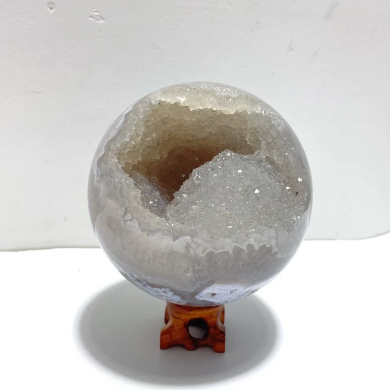 2 Pieces Large Agate Geode Druzy Sphere Ball - Image 2