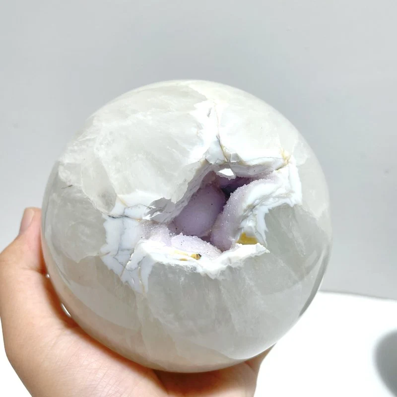 2 Pieces Large Agate Geode Druzy Sphere Ball - Image 5