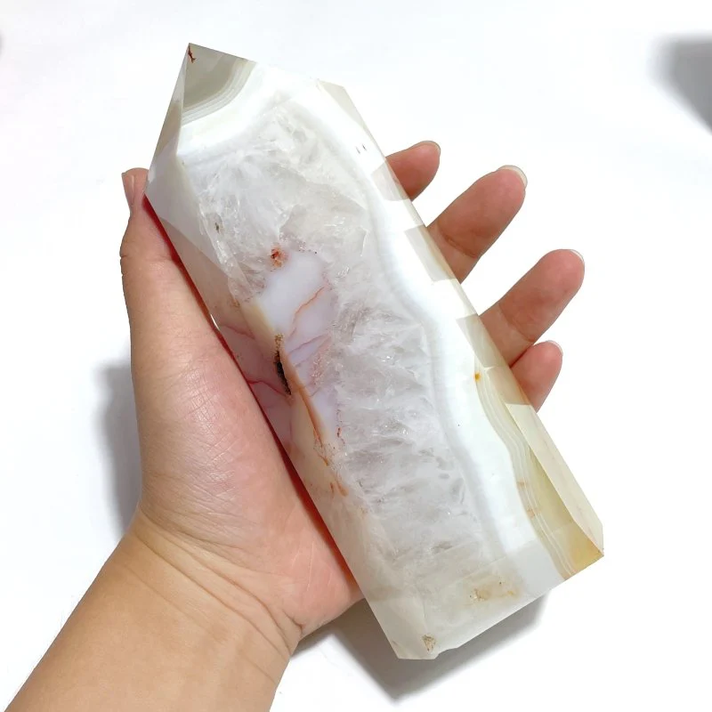 4 Pieces Large Agate Tower Points - Image 2