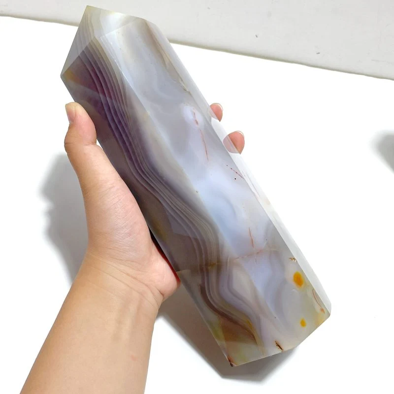 4 Pieces Large Agate Tower Points - Image 3