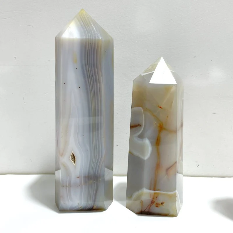 4 Pieces Large Agate Tower Points - Image 5