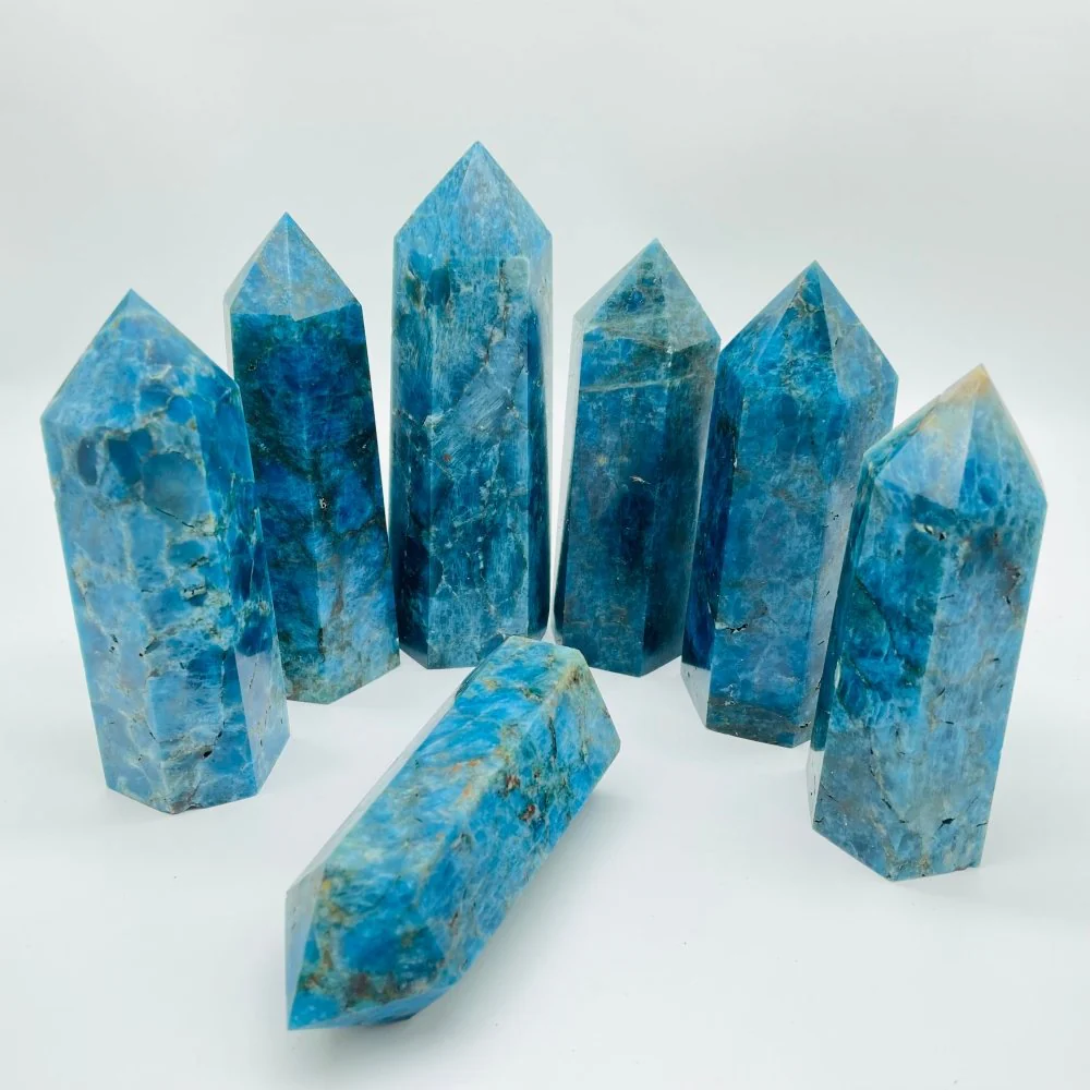 Large Blue Apatite Tower Points Wholesale - Image 2