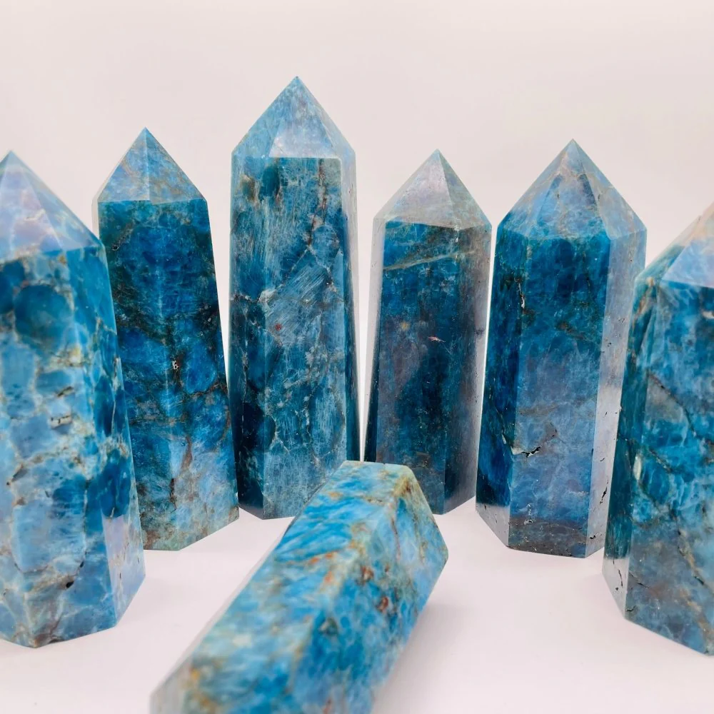 Large Blue Apatite Tower Points Wholesale - Image 3