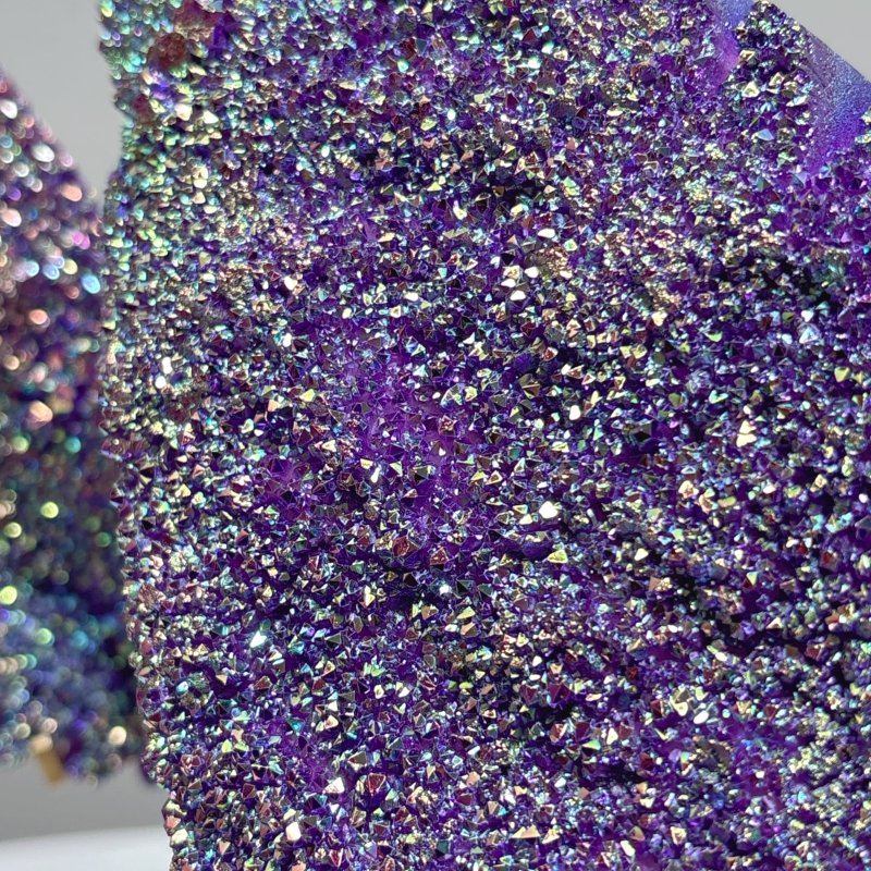 Large Aura Quartz Cluster Angel Wing Carving With Stand - Image 5