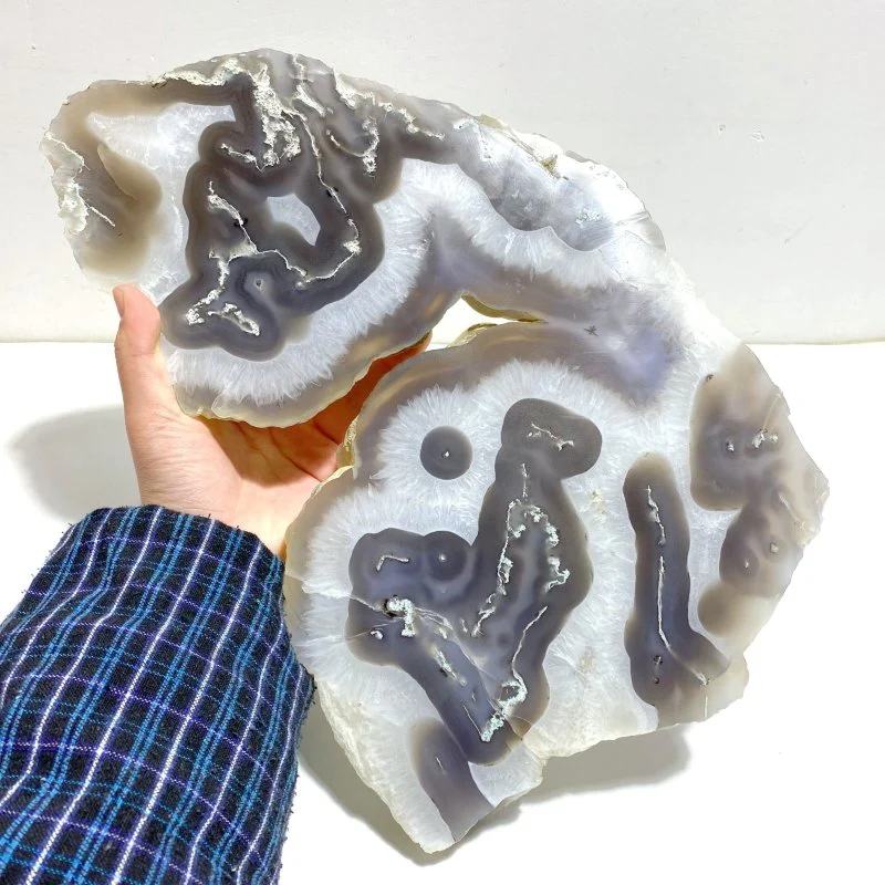 2 Pieces Large Beautiful Moss Agate Slab - Image 3