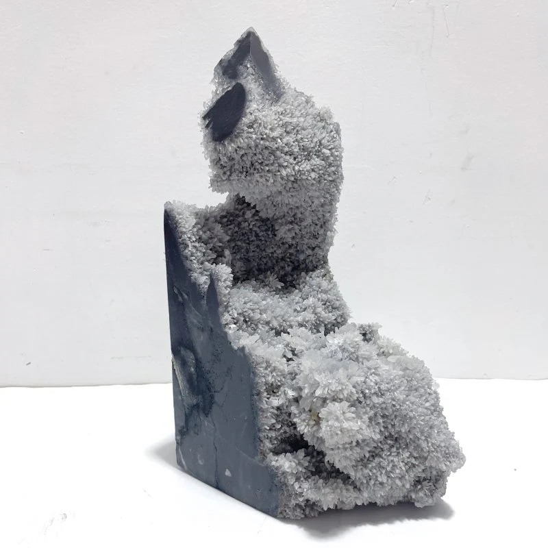3 Pieces Large Black Clear Quartz Cluster Raw Side Tower - Image 3