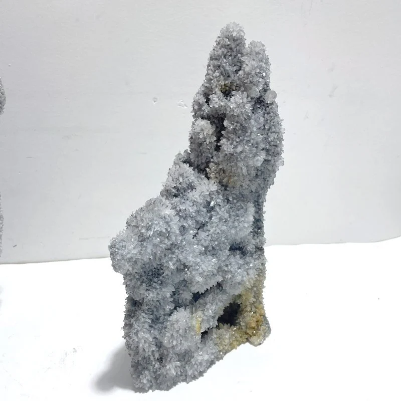 3 Pieces Large Black Clear Quartz Cluster Raw Side Tower - Image 4