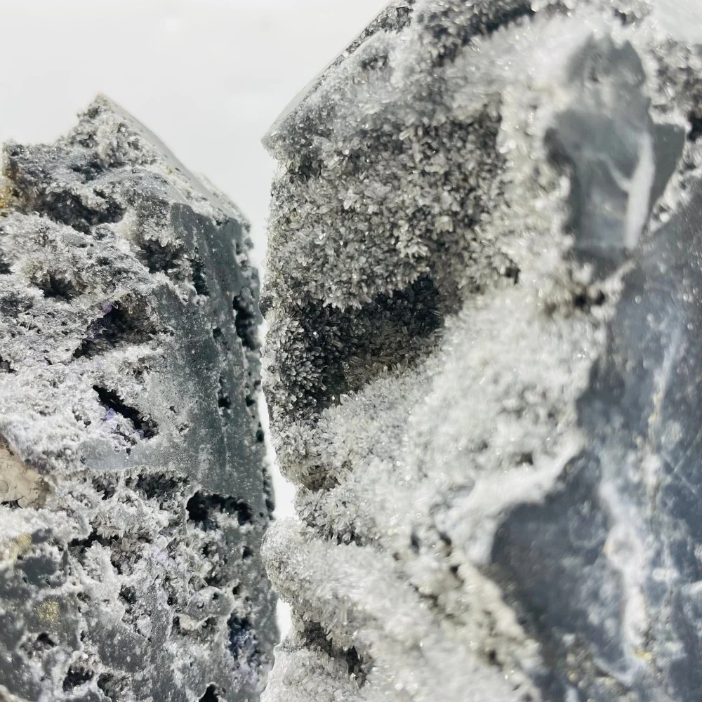 Large Black Sphalerite Geode Quartz Four-Sided Tower Point Wholesale - Image 2