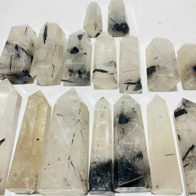 18 Pieces Large Black Tourmaline Clear Quartz Tower - Image 6