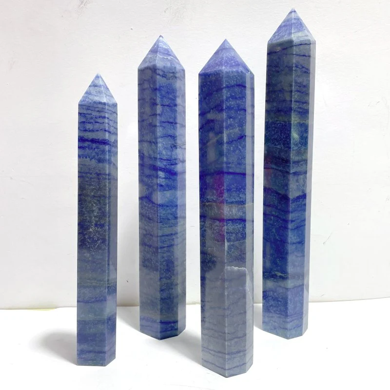 4 Pieces Large Blue Aventurine Tower