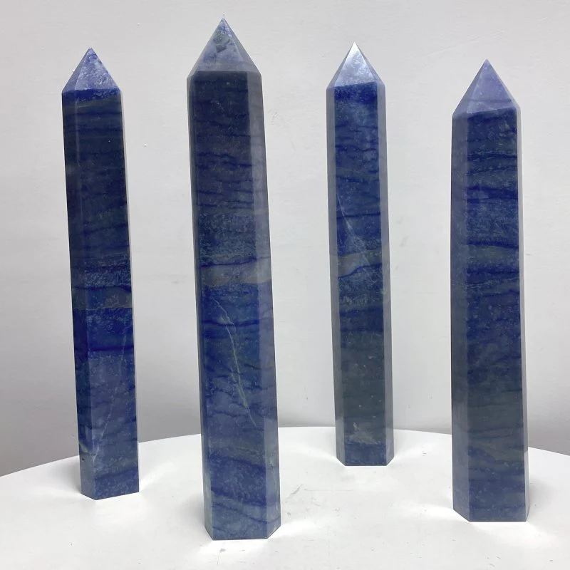 4 Pieces Large Blue Aventurine Tower